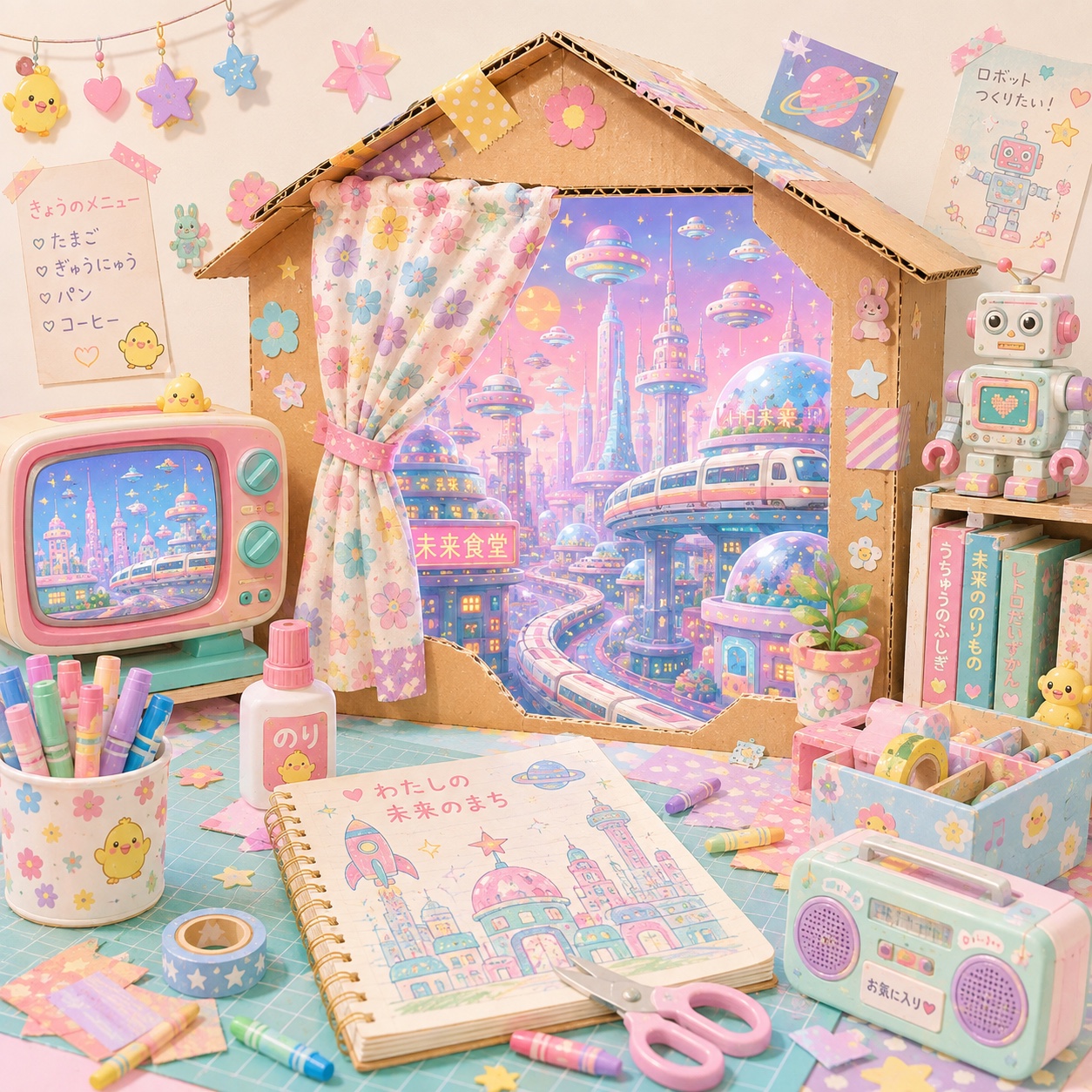 「レトロフューチャー」カバーアート｜午前四時のひよこ 4AM Chick Project