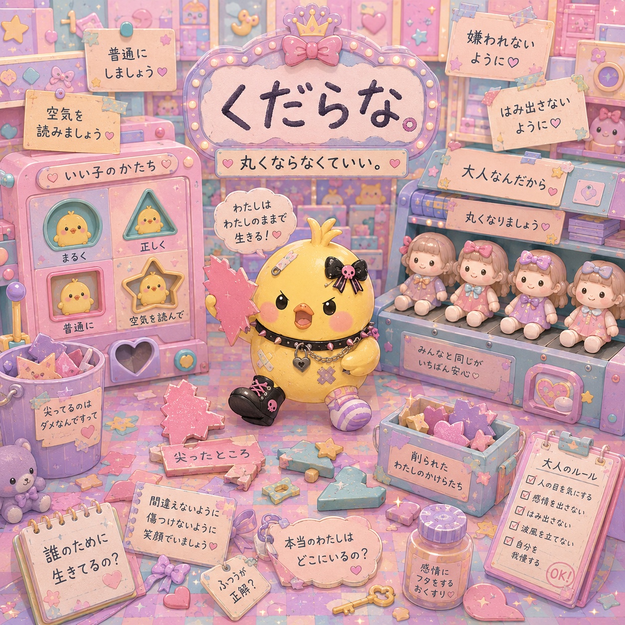 「くだらな。」カバーアート｜午前四時のひよこ 4AM Chick Project