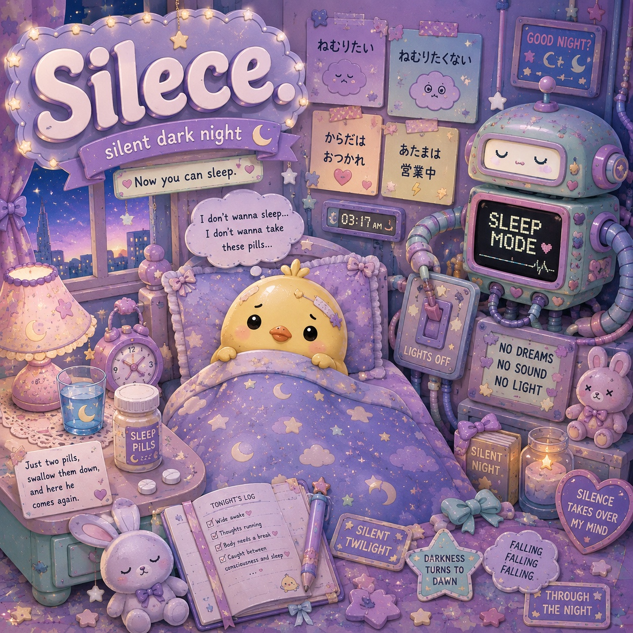 「Silece」カバーアート｜午前四時のひよこ 4AM Chick Project