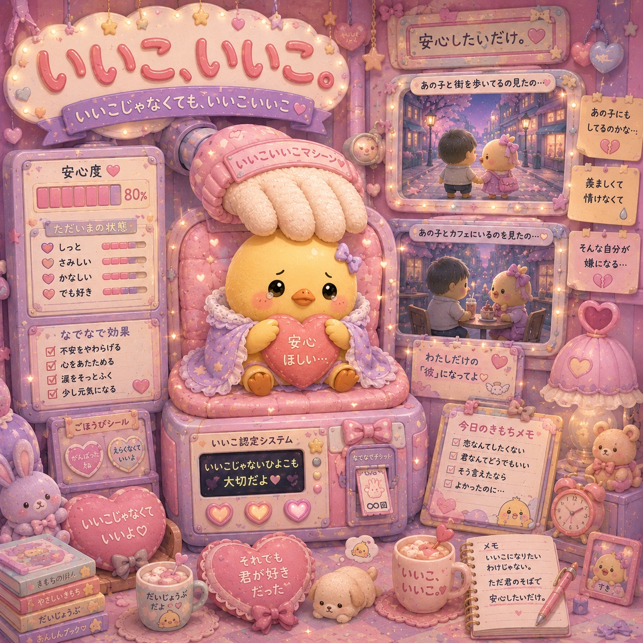 「いいこ、いいこ。」カバーアート｜午前四時のひよこ 4AM Chick Project