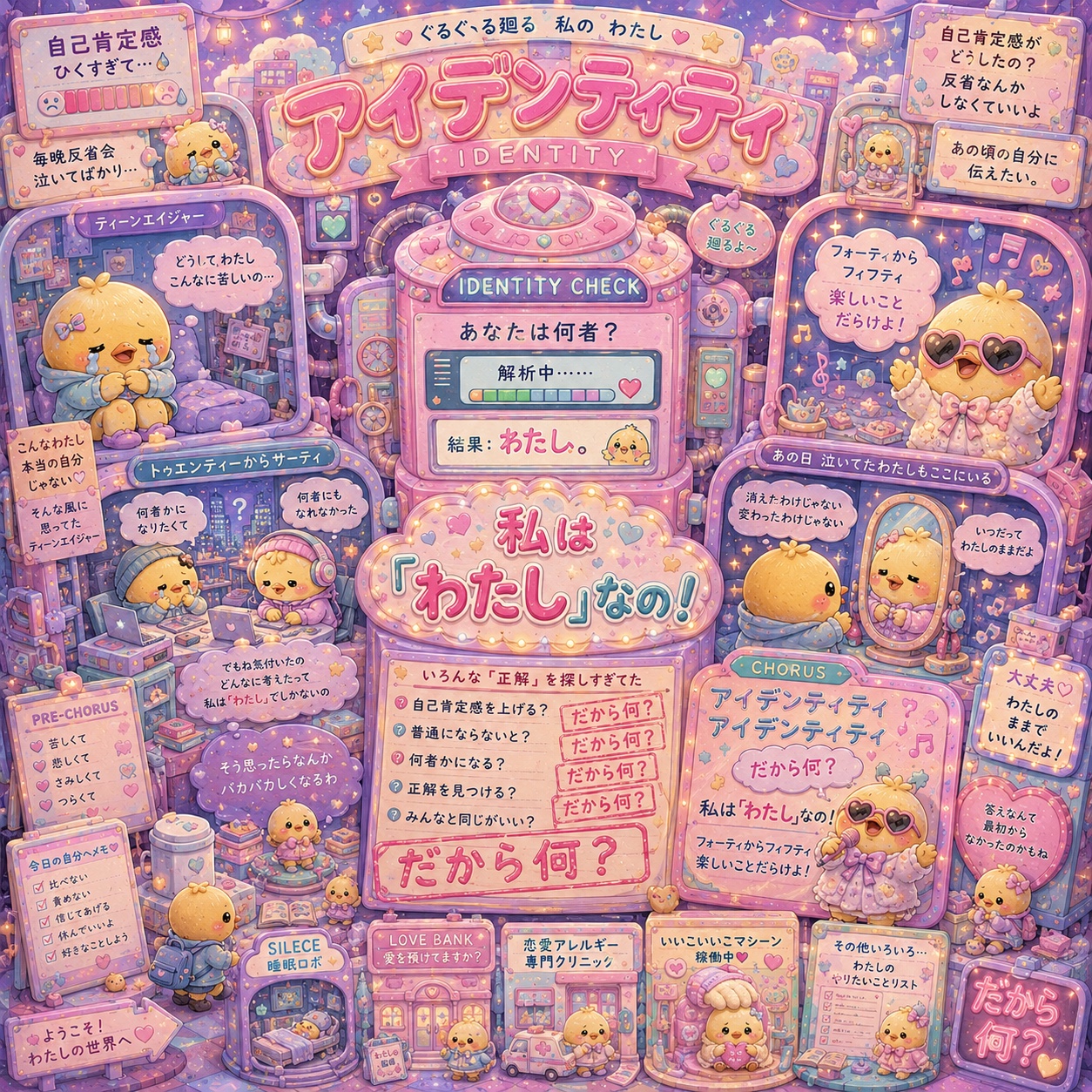 「アイデンティティ」カバーアート｜午前四時のひよこ 4AM Chick Project